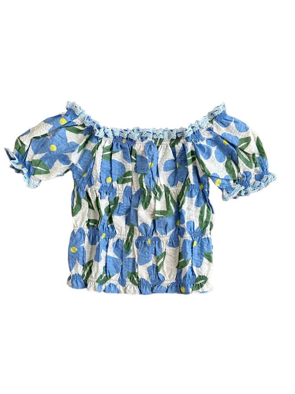 NEW BELA & NUNI kids' off shoulder top in forget me not